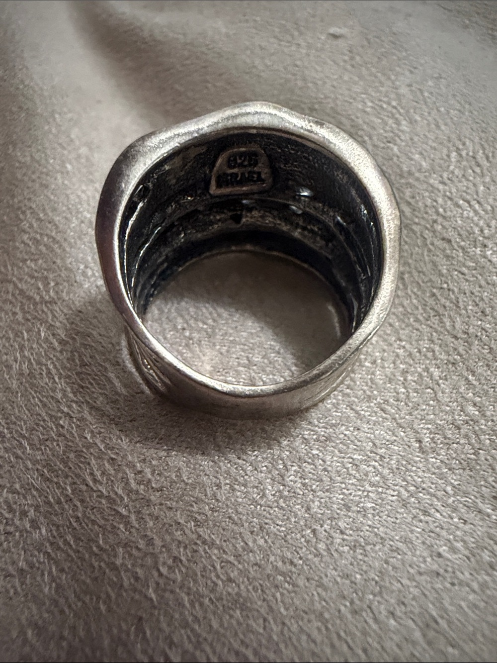Silpada Sterling Silver Stacked Silver Crystal Ring - Women Jewelry size 7 - Picture 4 of 4